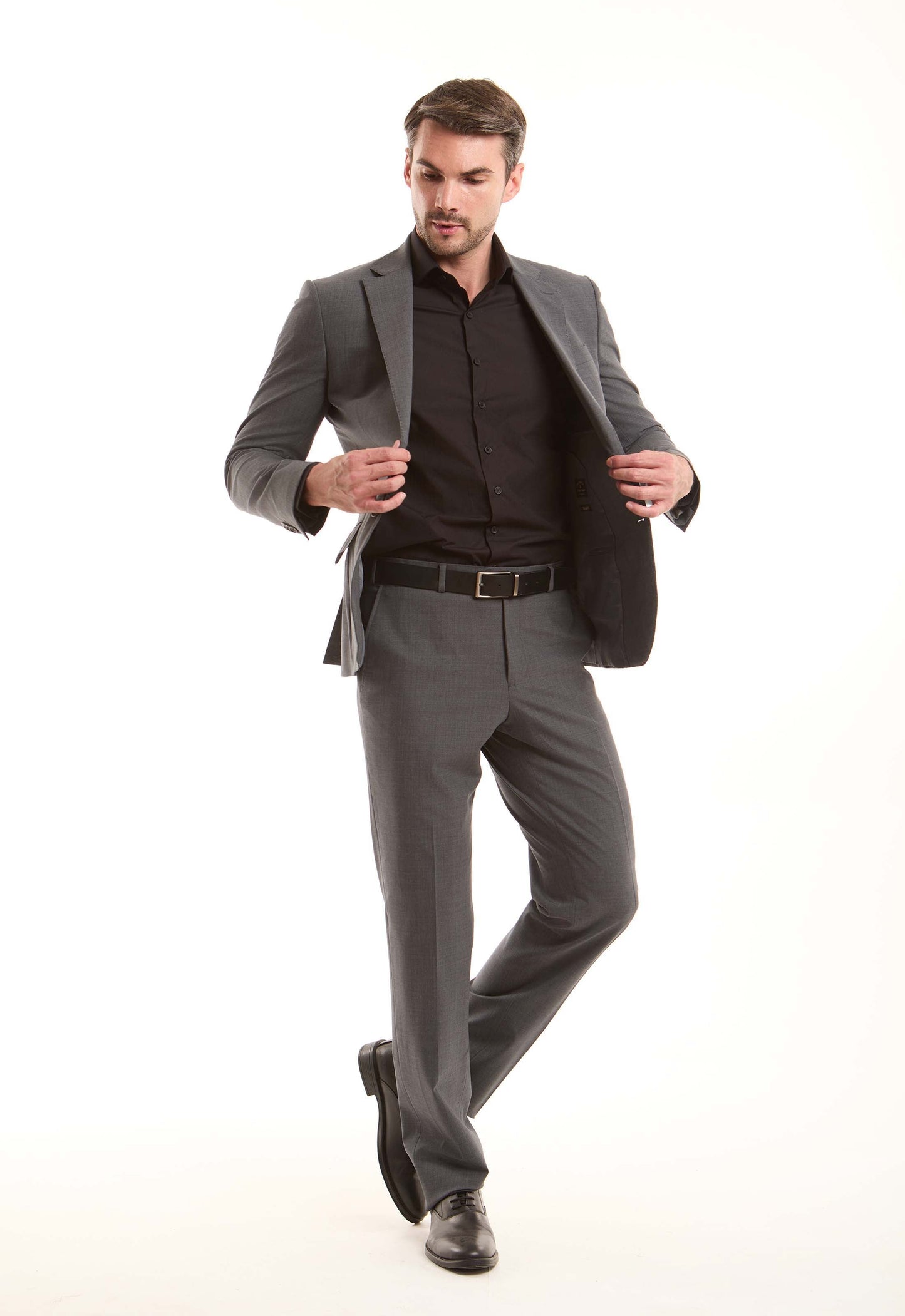 Men Regular Fit Suit Jacket - Black