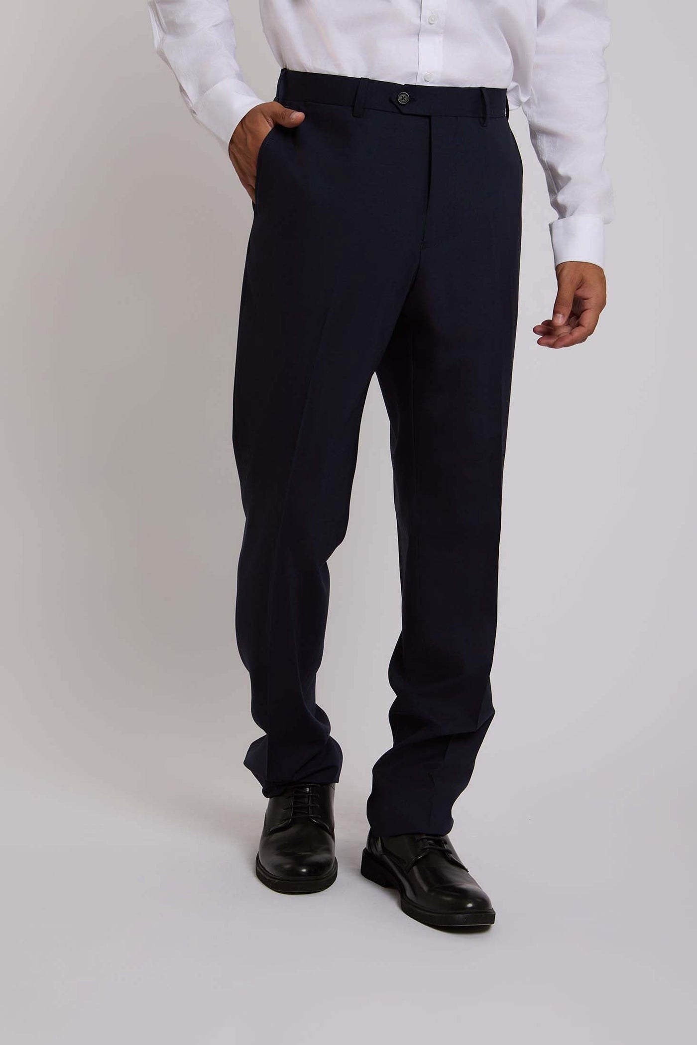 Men Regular Fit Suit Pant - Navy