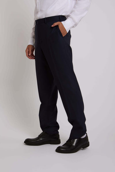 Men Regular Fit Suit Pant - Navy