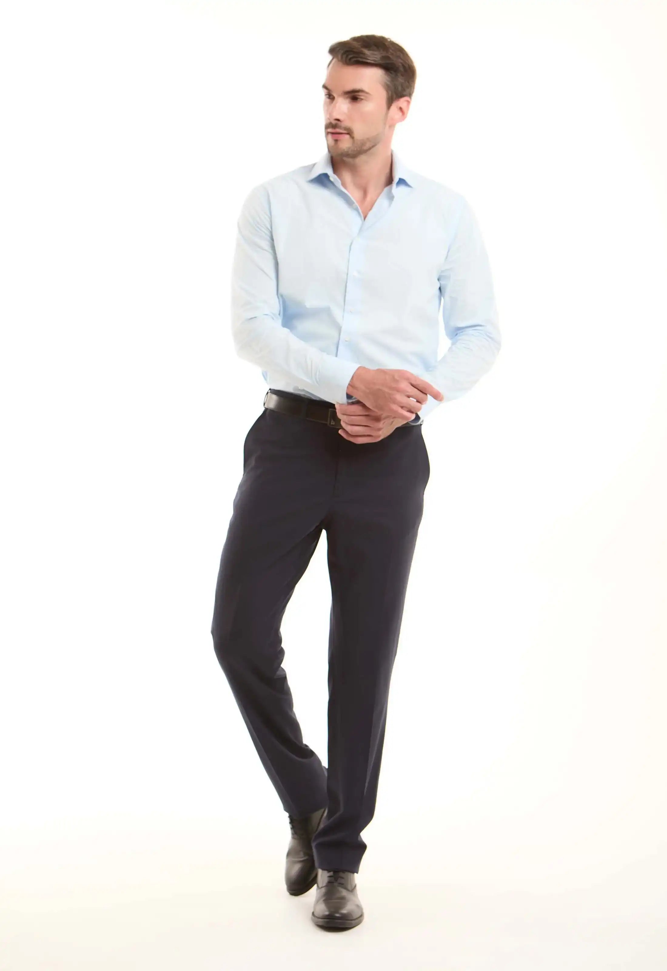 Classic Wool-Blend Suit Pants