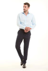 Wool-Blend Straight Pants