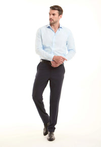 Wool-Blend Straight Pants