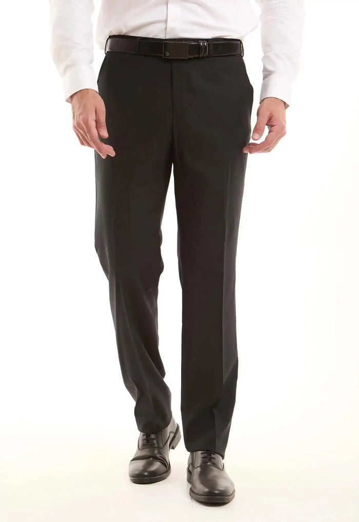 Wool-Blend Straight Pants