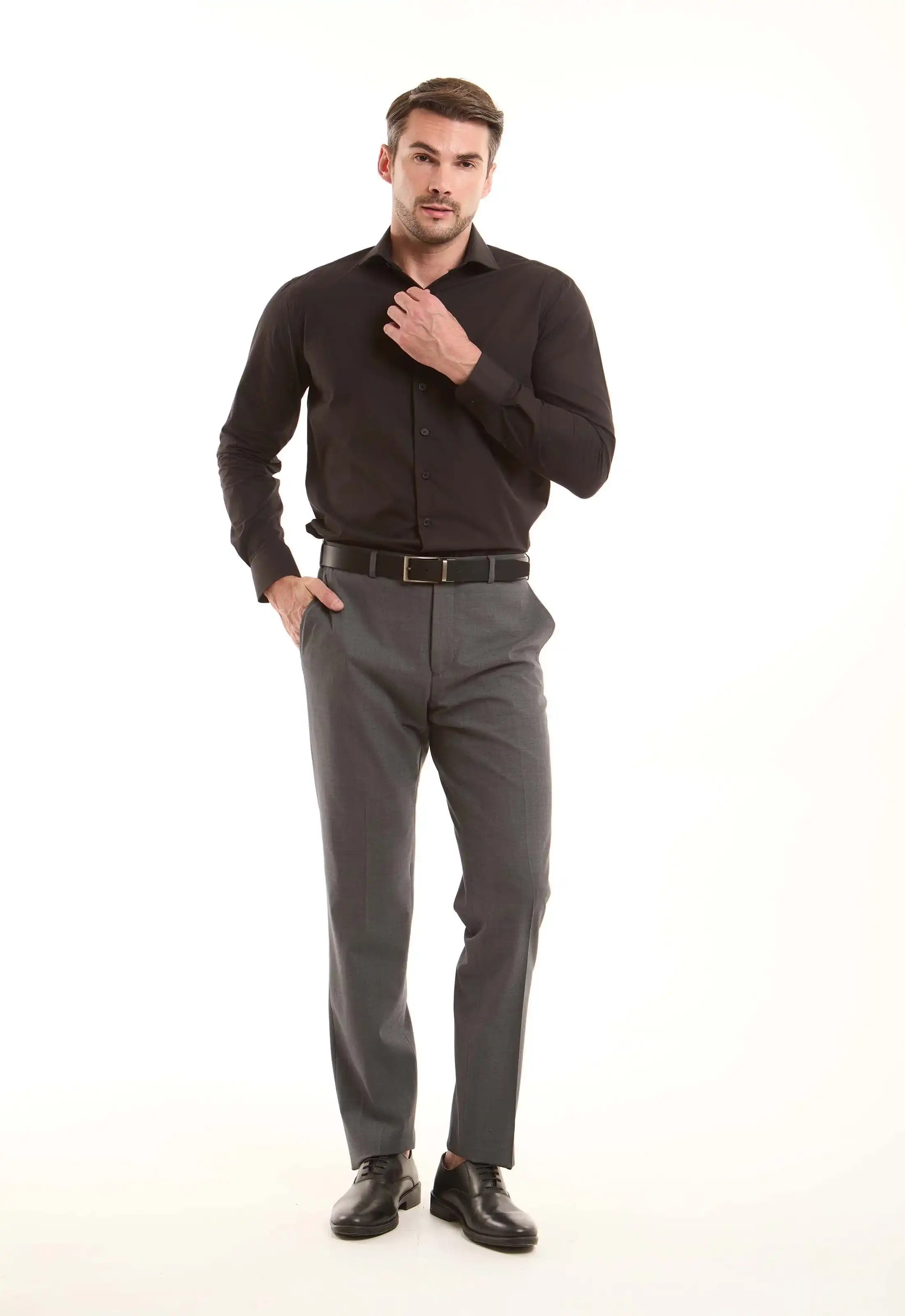 Classic Wool-Blend Suit Pants