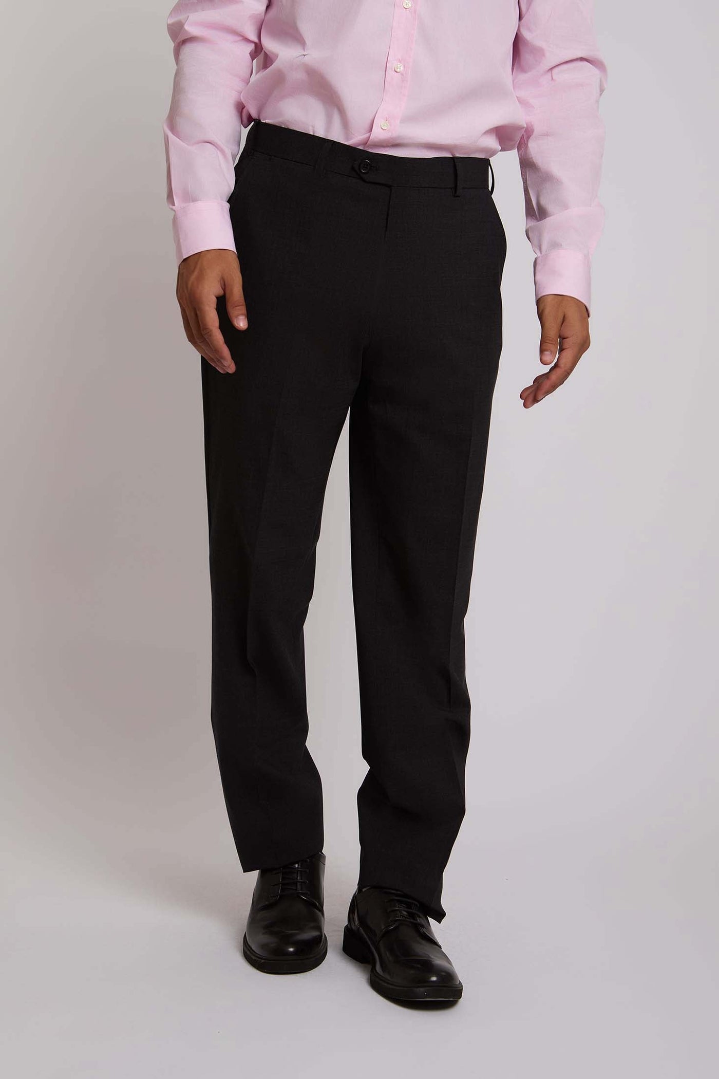 Men Regular Fit Suit Pant - Dark Grey