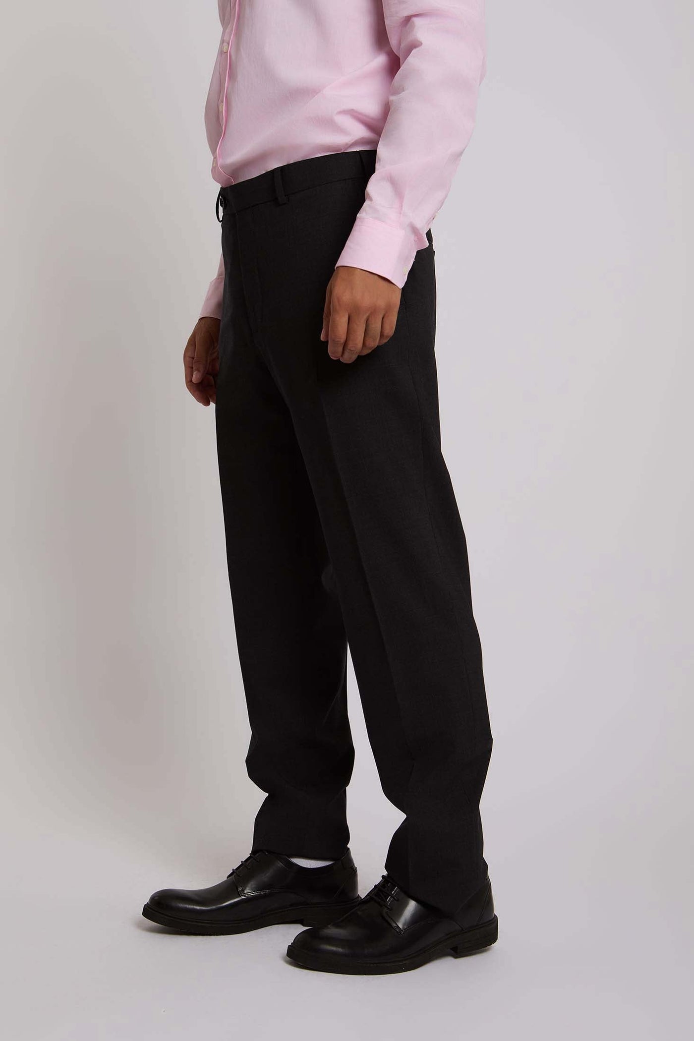 Men Regular Fit Suit Pant - Dark Grey