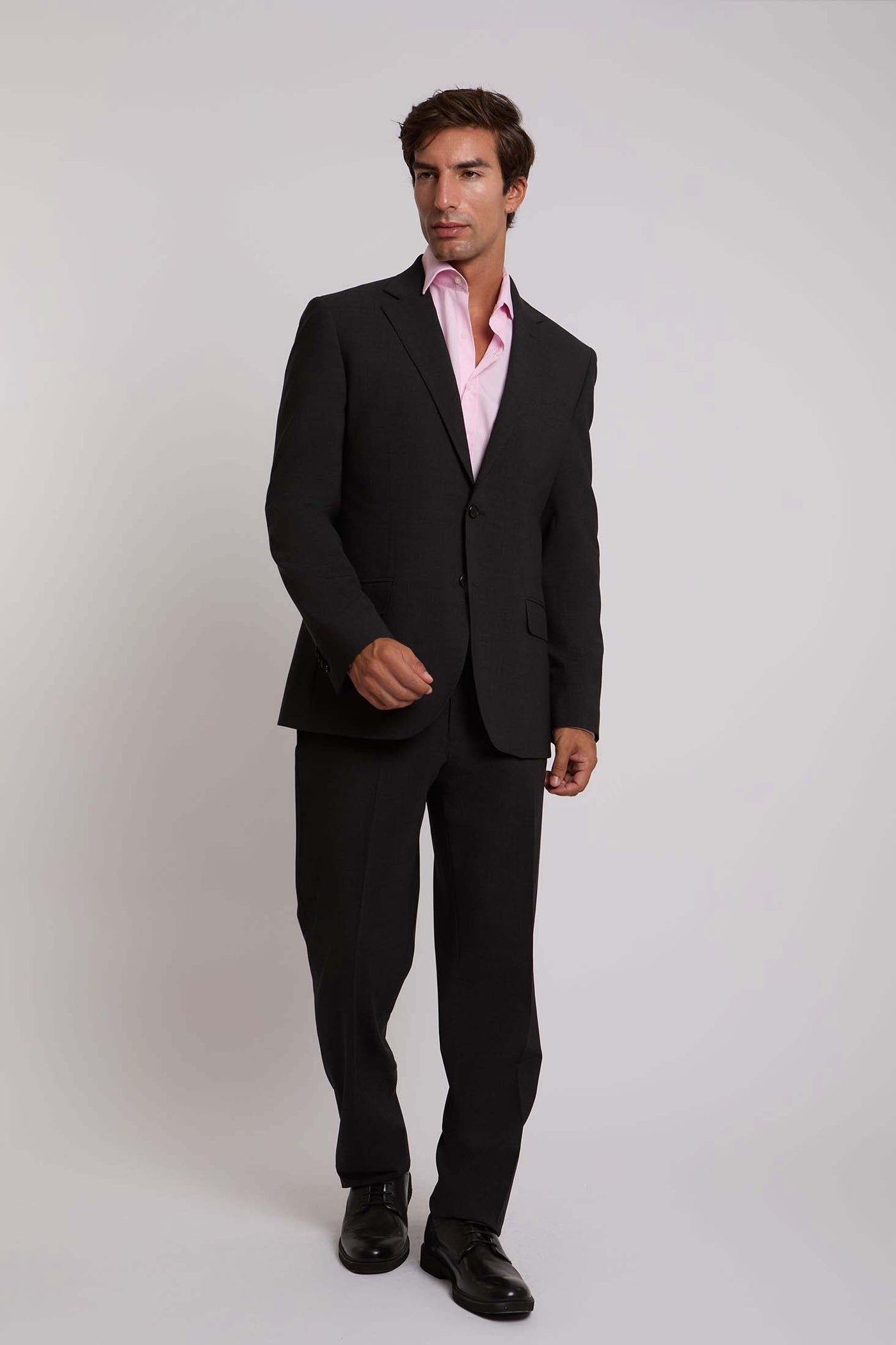 Men Regular Fit Suit Pant - Dark Grey