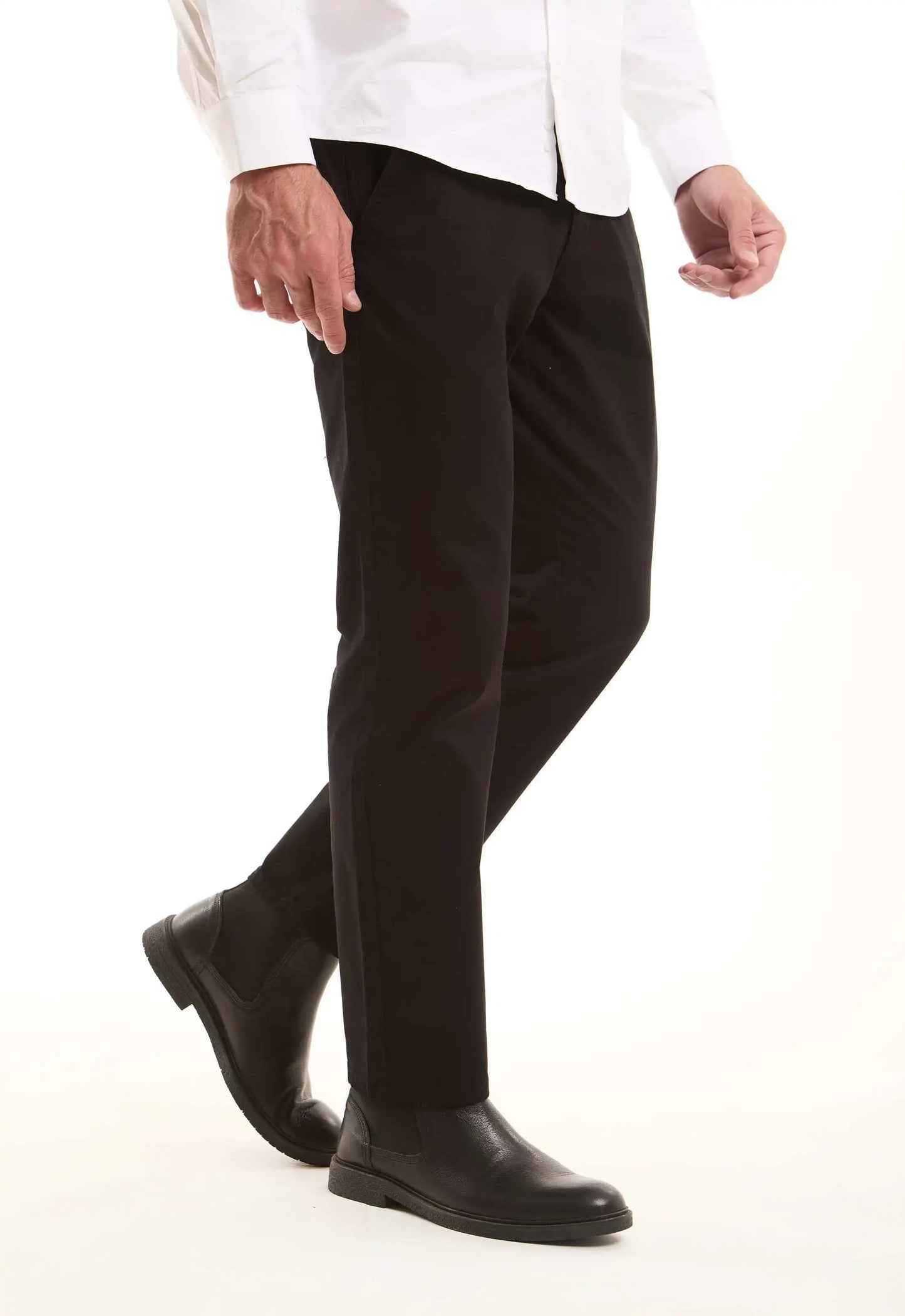 Cotton Straight-Leg Pants
