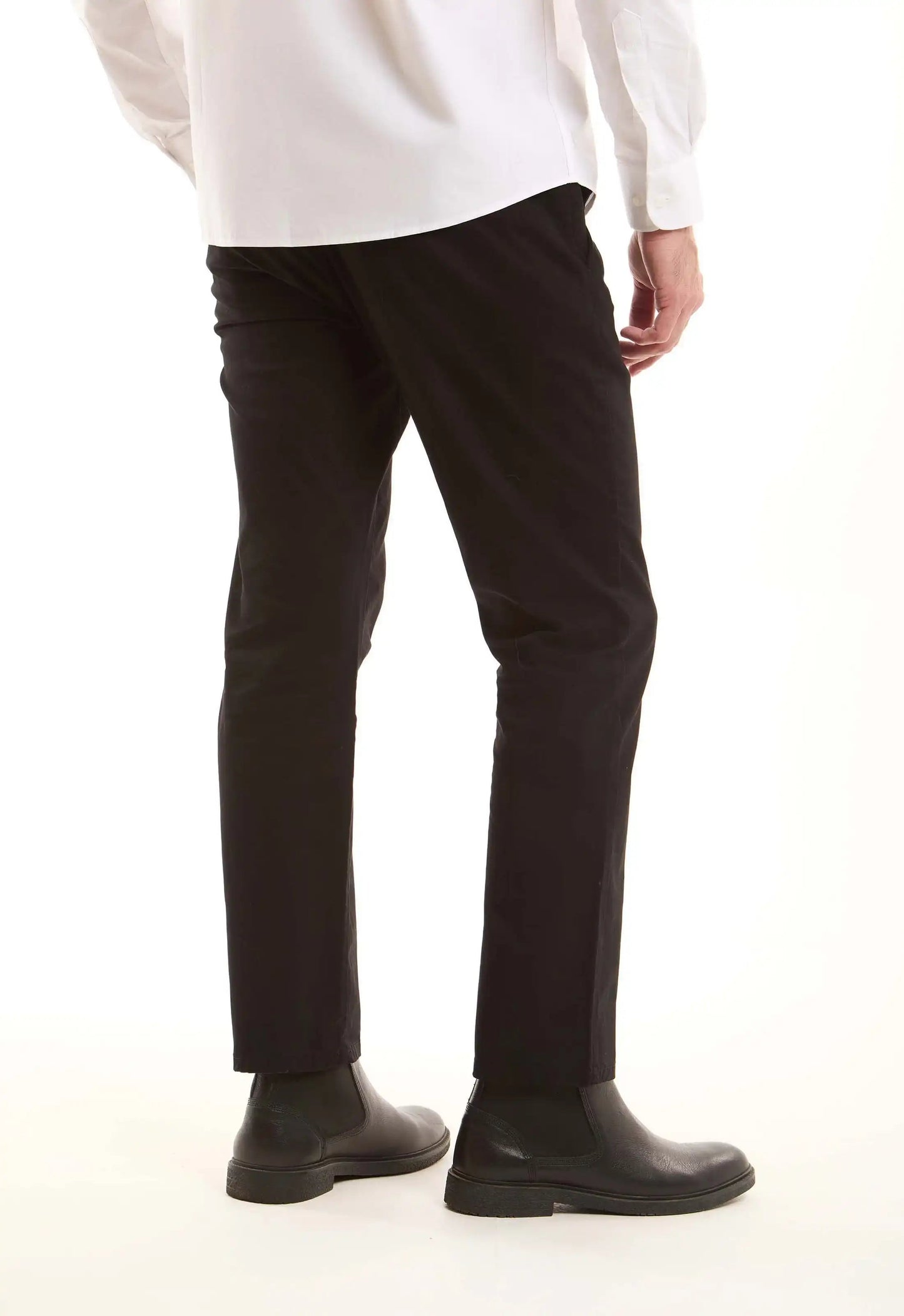 Cotton Straight-Leg Pants