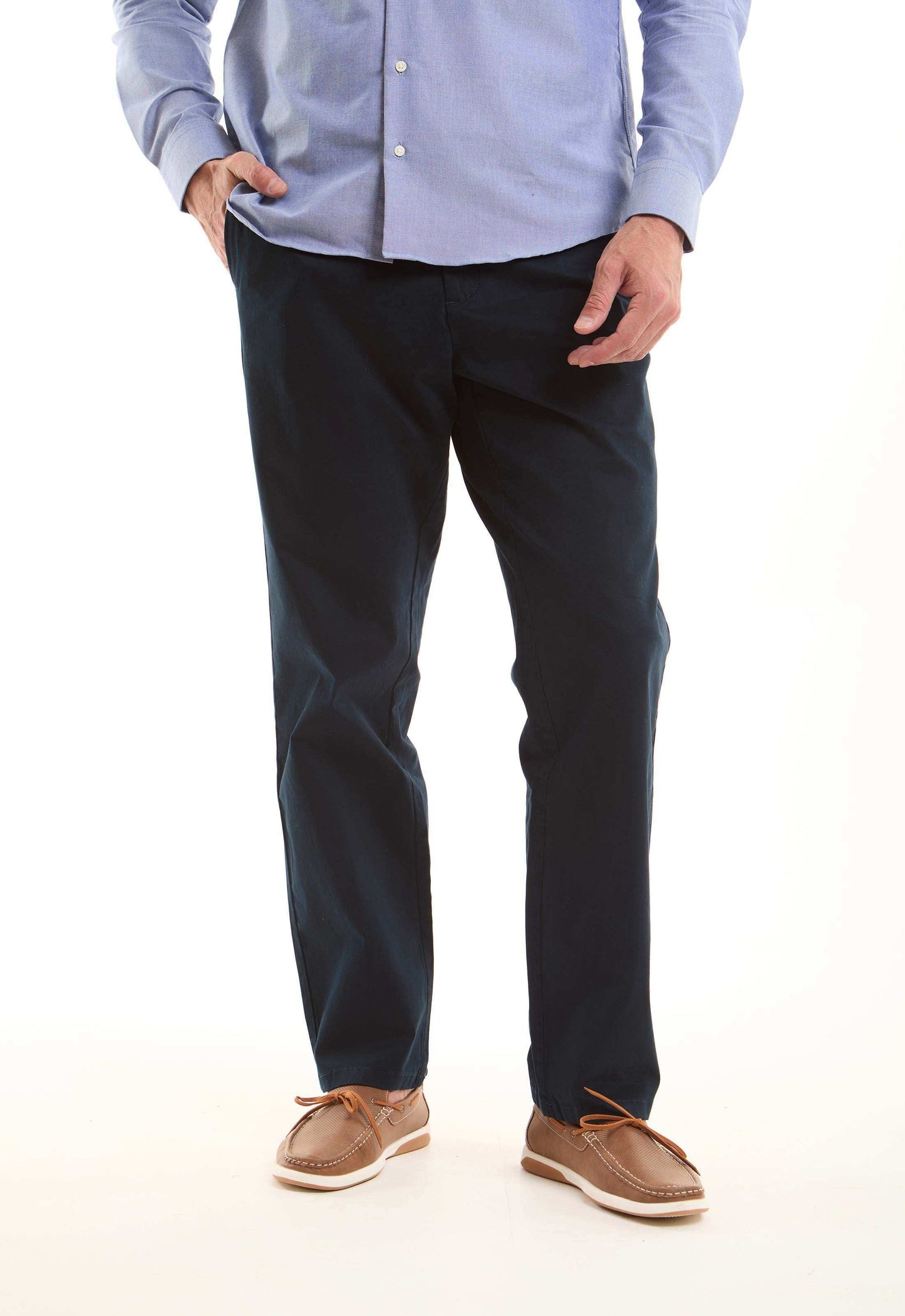 Cotton Straight-Leg Pants