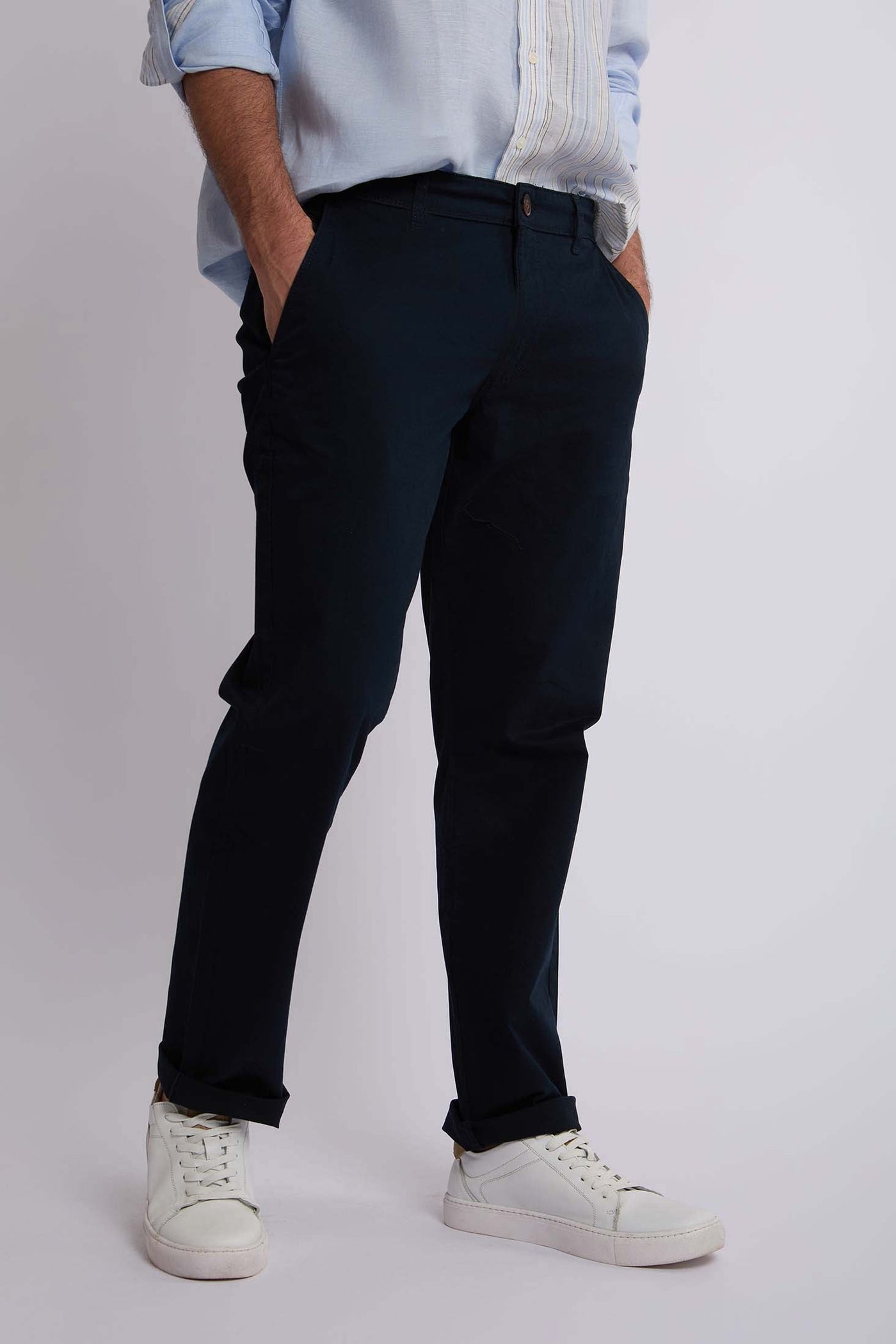 Men Regular Fit Pant - Navy