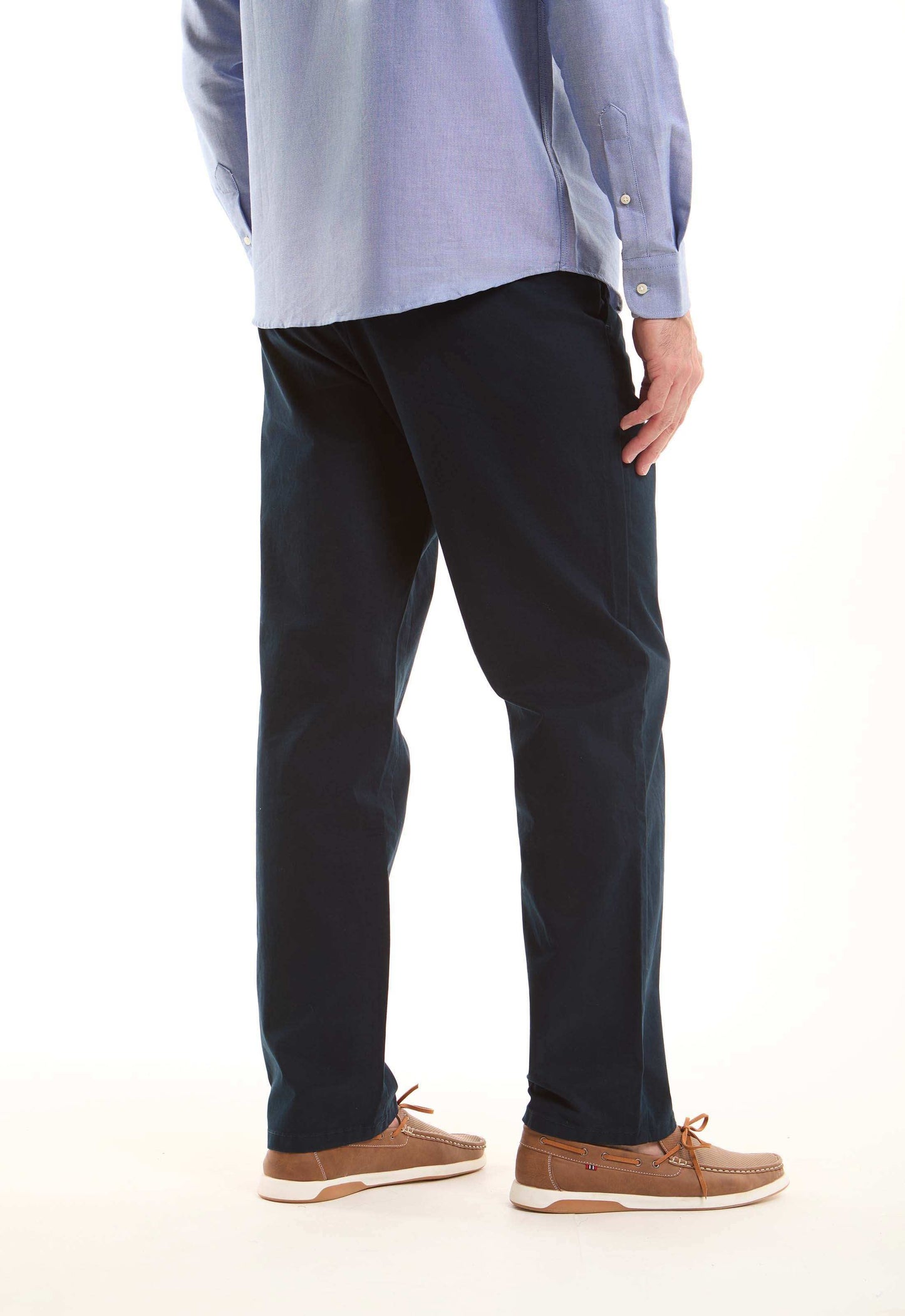 Cotton Straight-Leg Pants