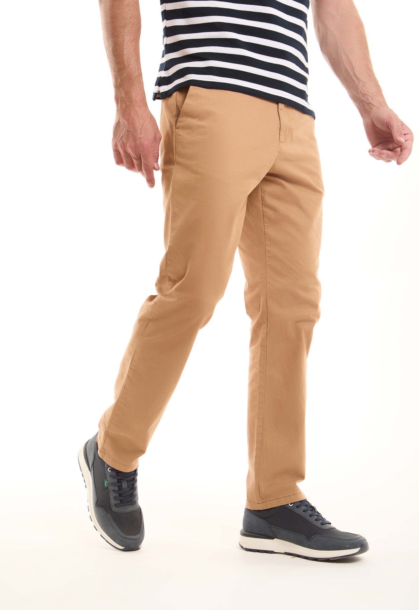 Stretch Cotton Straight Chinos Pants