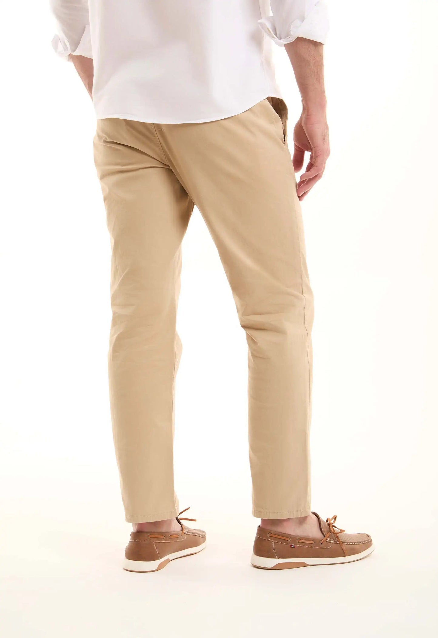 Cotton Straight-Leg Pants