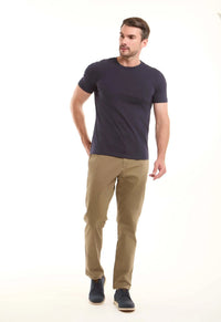 Stretch Cotton Straight Chinos Pants
