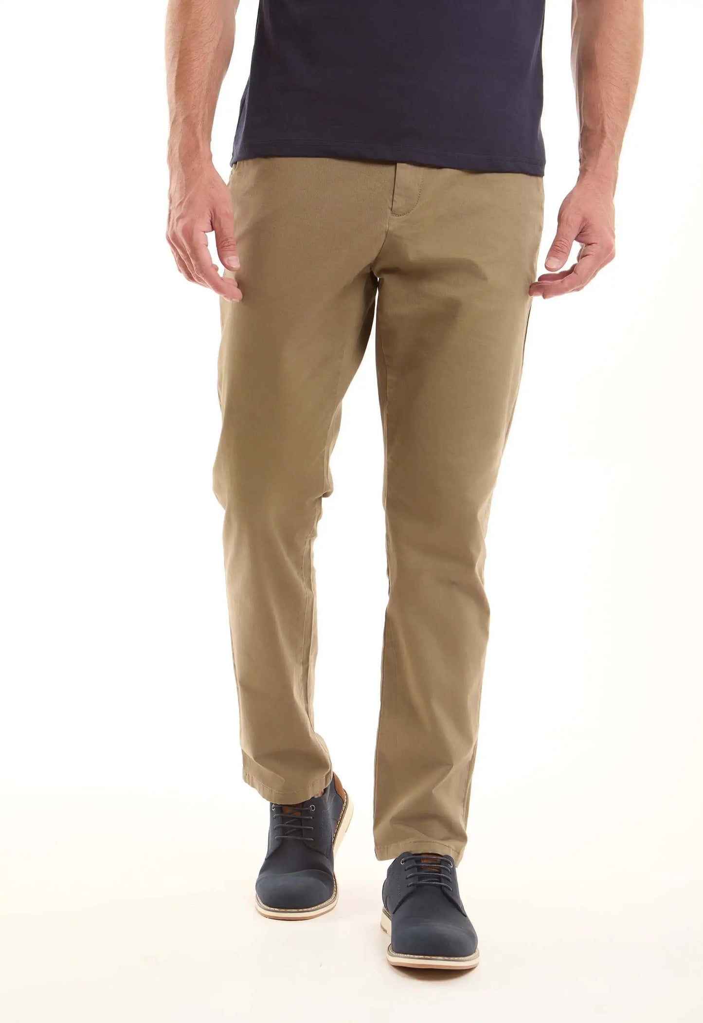 Cotton Straight-Leg Pants