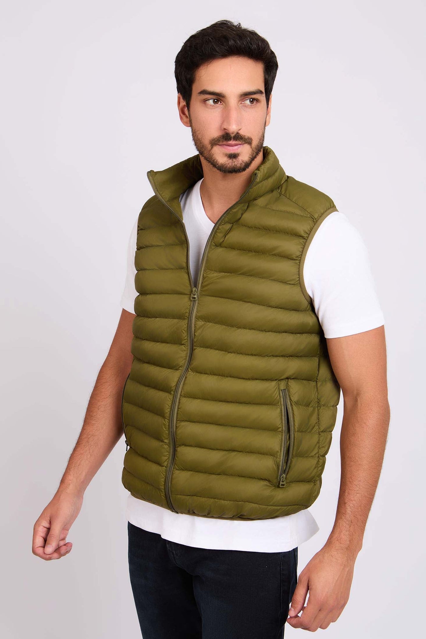 Men Basic Puffer Vest - Winter Moss