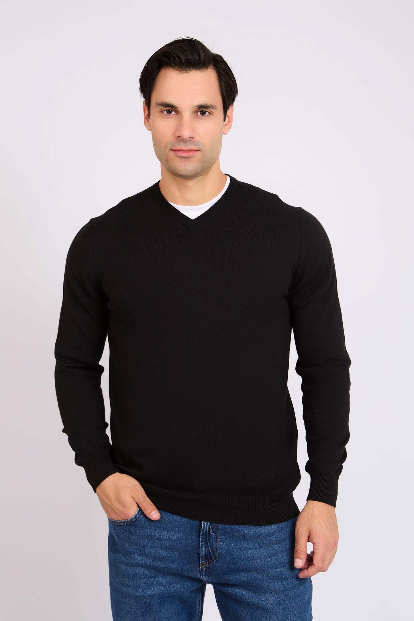 Men Regular Fit Pullover Black