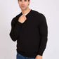 Men Regular Fit Pullover Black