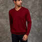 Men Regular Fit Pullover Red