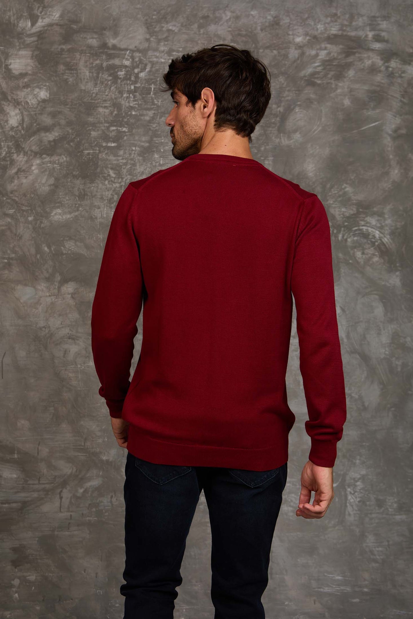 Men Regular Fit Pullover Red
