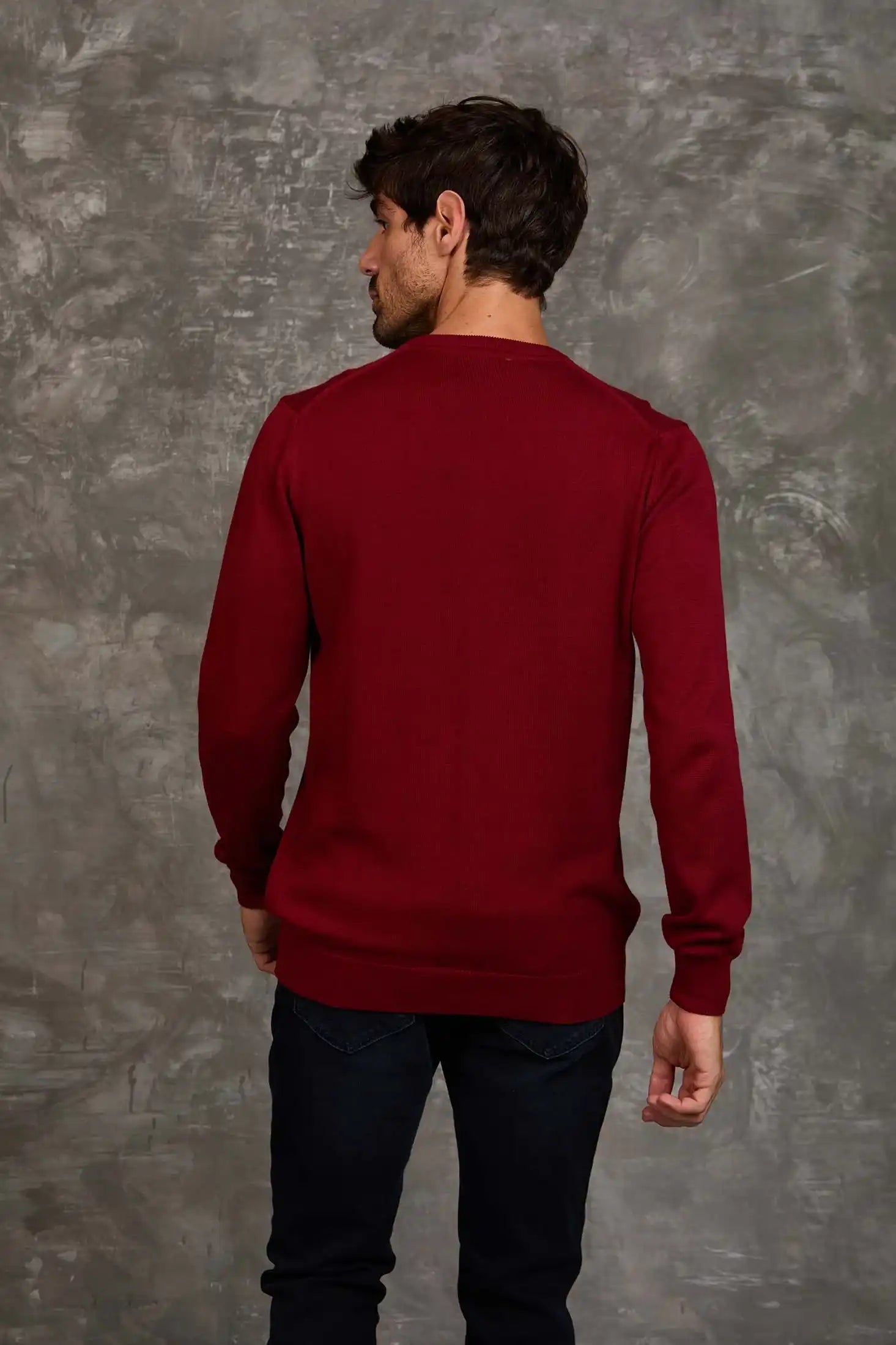 Men Regular Fit Pullover Red