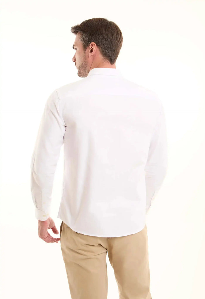 قميص أكسفورد قطن أبيض