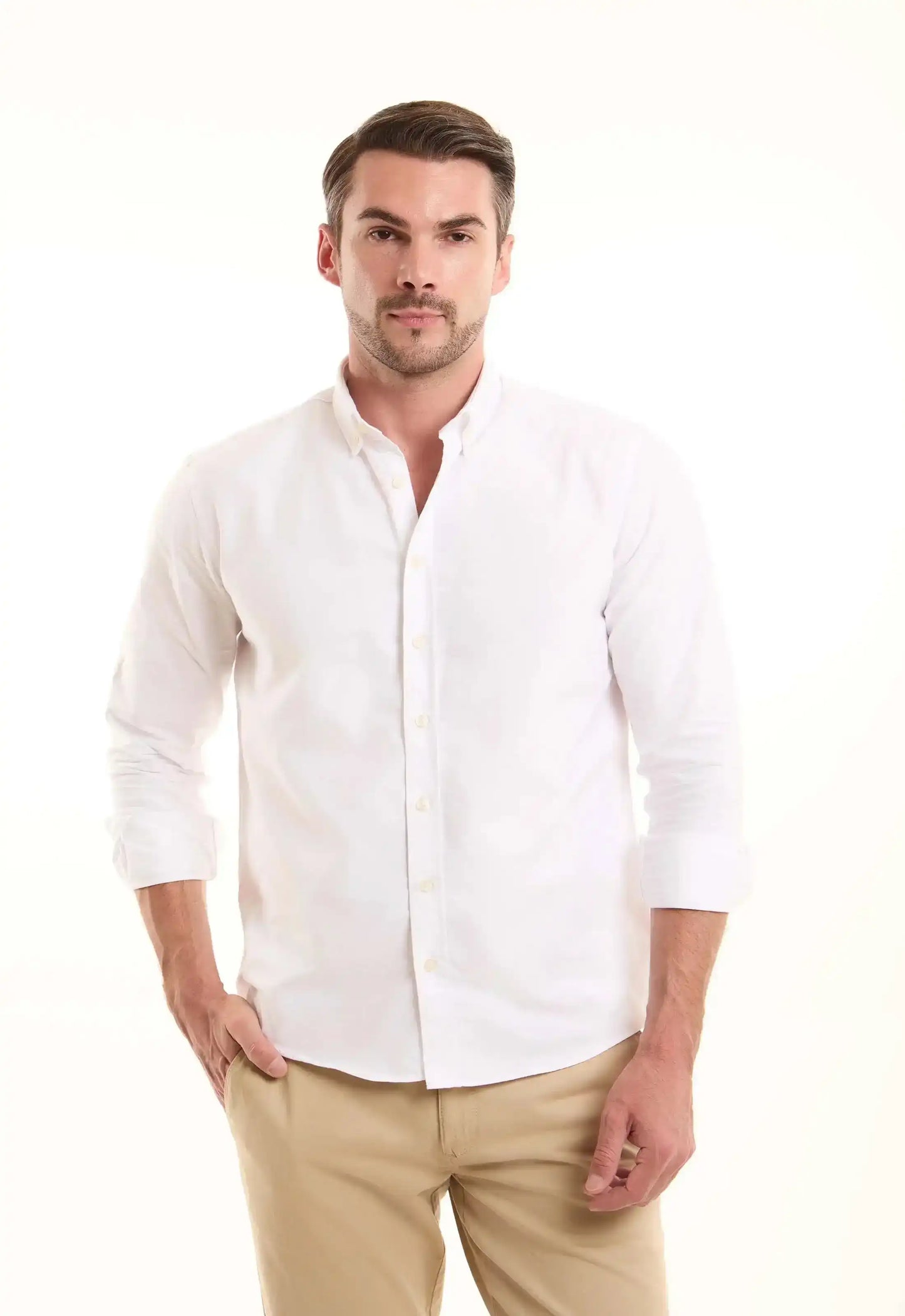 White Cotton Oxford Shirt
