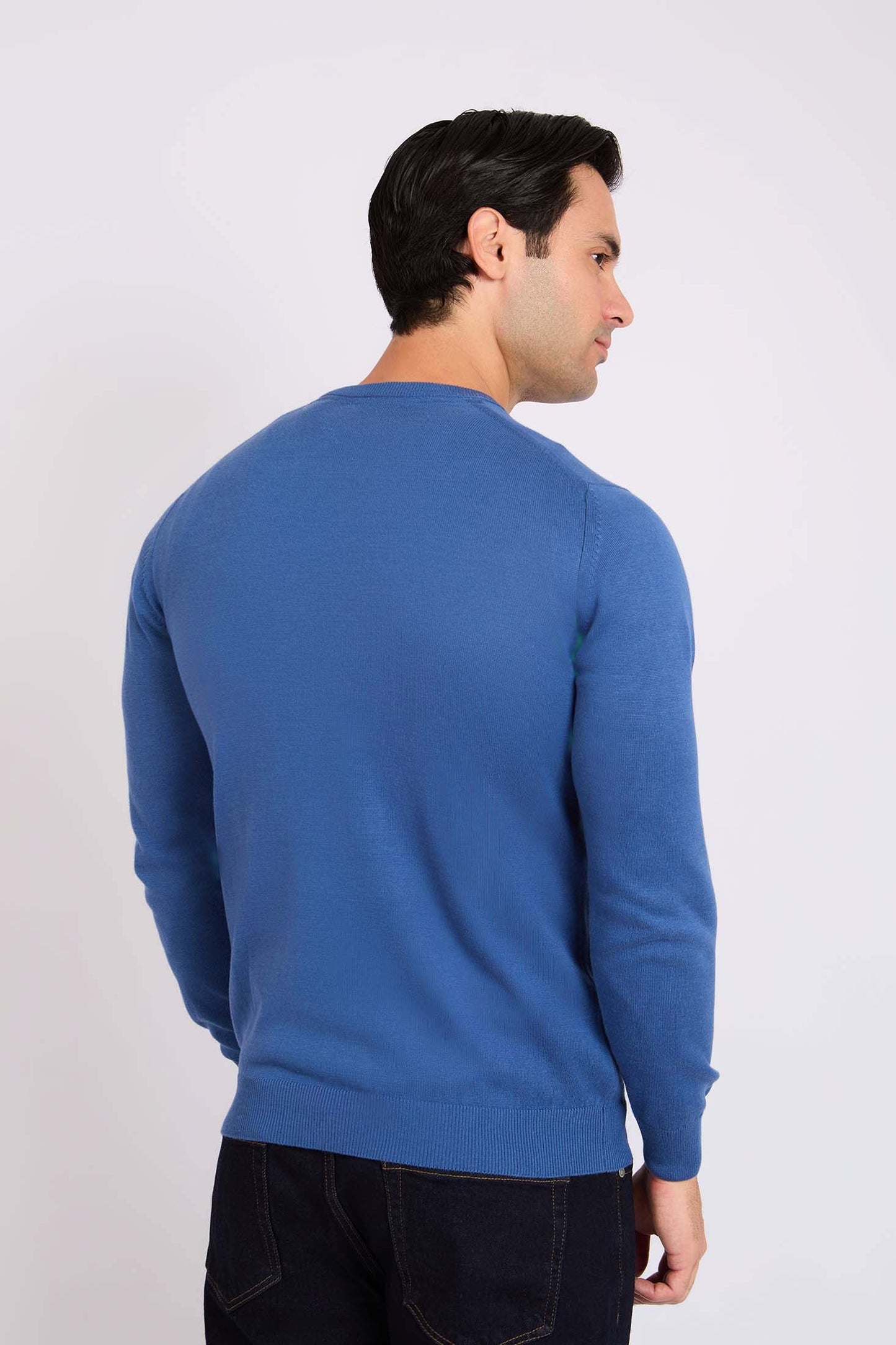 بلوفر رجال عادي أزرق