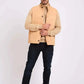 Men Regular Fit Vest Brown