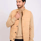 Men Regular Fit Vest Brown