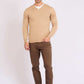 Men Regular Fit Pullover Brown