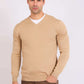 Men Regular Fit Pullover Brown