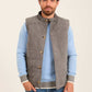 Men Suede Genuine Leather Vest Grey