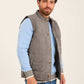 Men Suede Genuine Leather Vest Grey