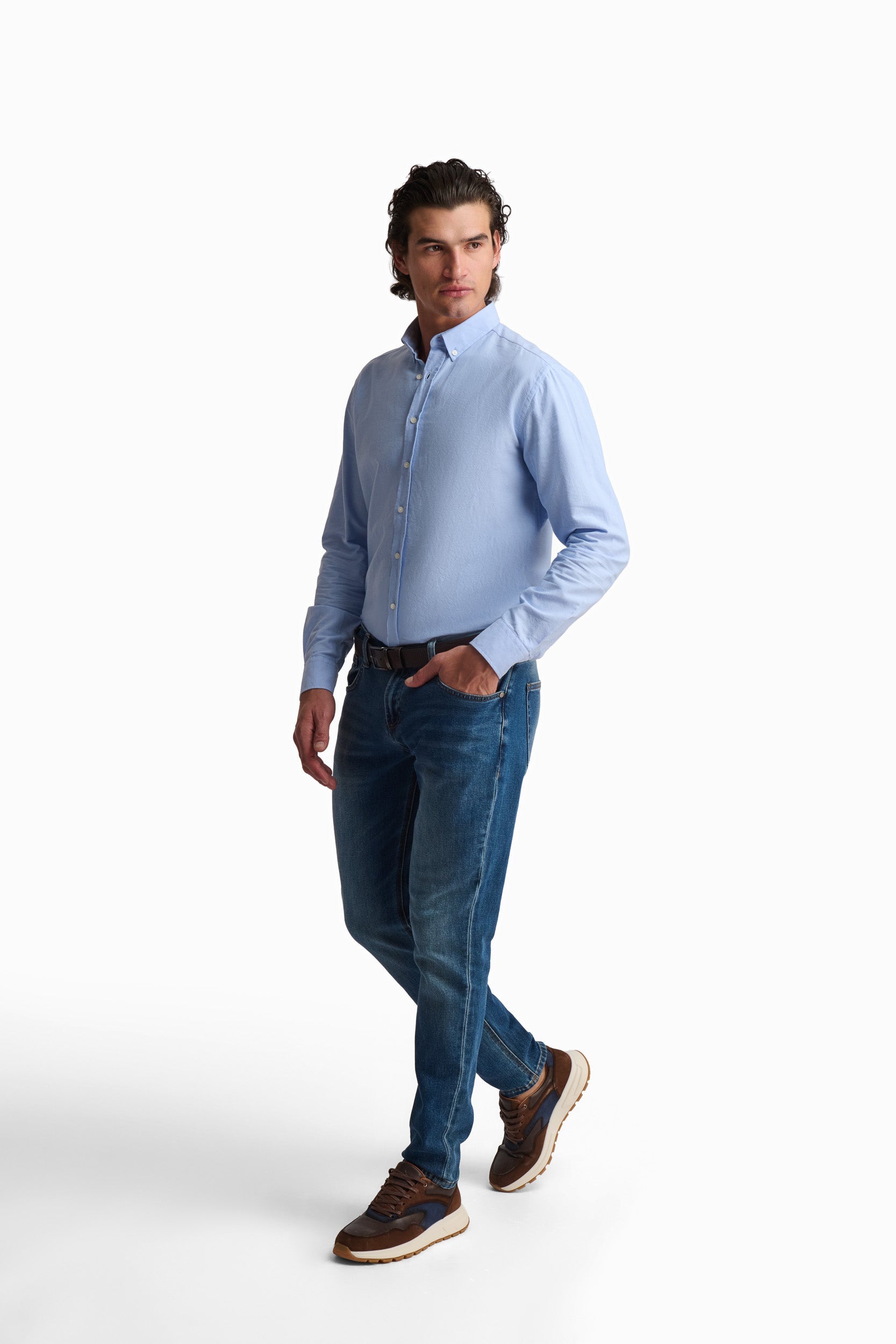 Solid Cotton Oxford Shirt