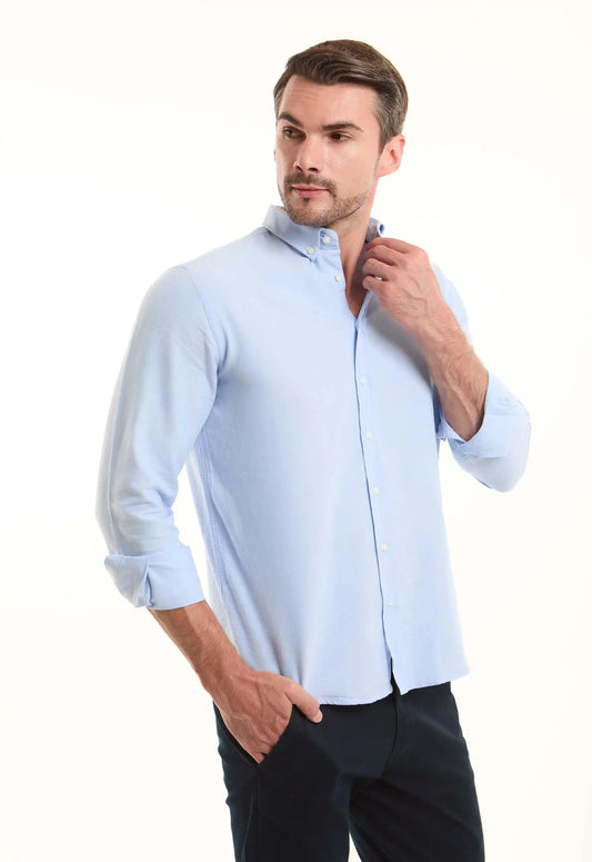 قميص أكسفورد قطن سادة