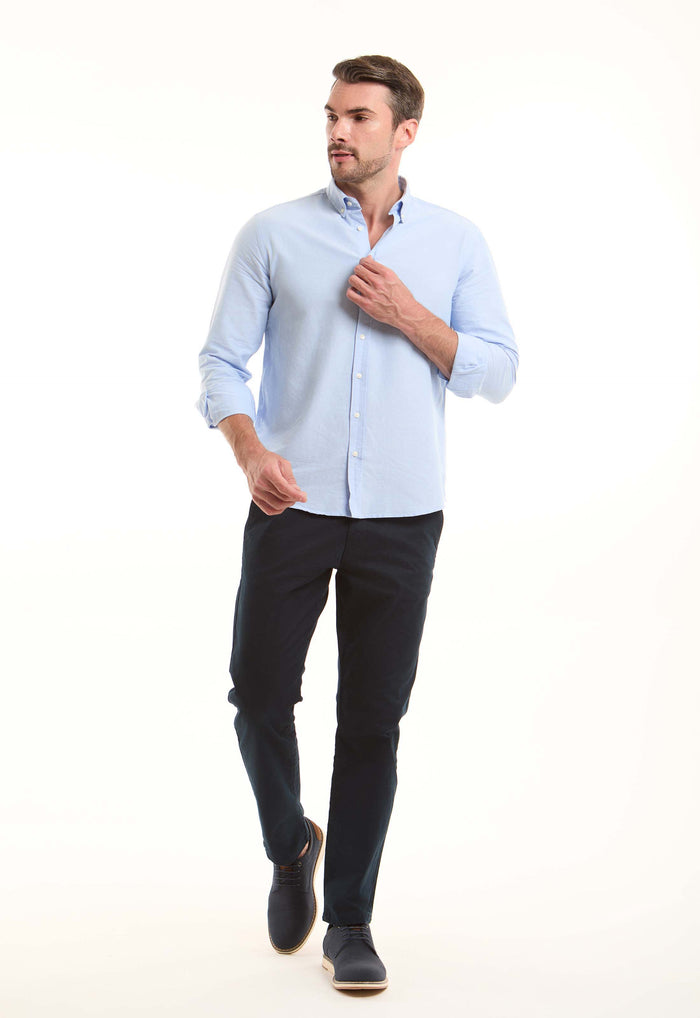 Light Blue Cotton Oxford Shirt