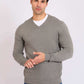 Men Regular Fit Pullover Grey