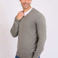 Men Regular Fit Pullover Grey
