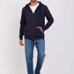 Men Regular Fit Sweat Jacket Navy