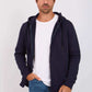 Men Regular Fit Sweat Jacket Navy