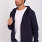 Men Regular Fit Sweat Jacket Navy