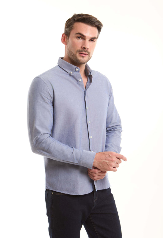 قميص أكسفورد قطن سادة