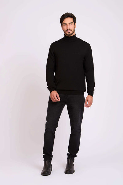 Men Regular Fit Pullover - Black