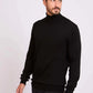 Slip On Solid Pullover with Turtle Neck