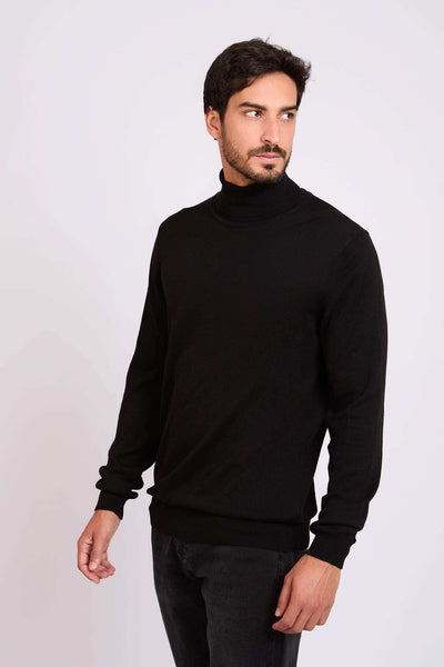 Men Regular Fit Pullover - Black