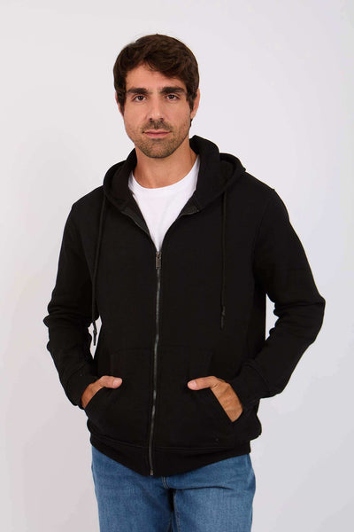 Men Regular Fit Sweat Jacket - Black