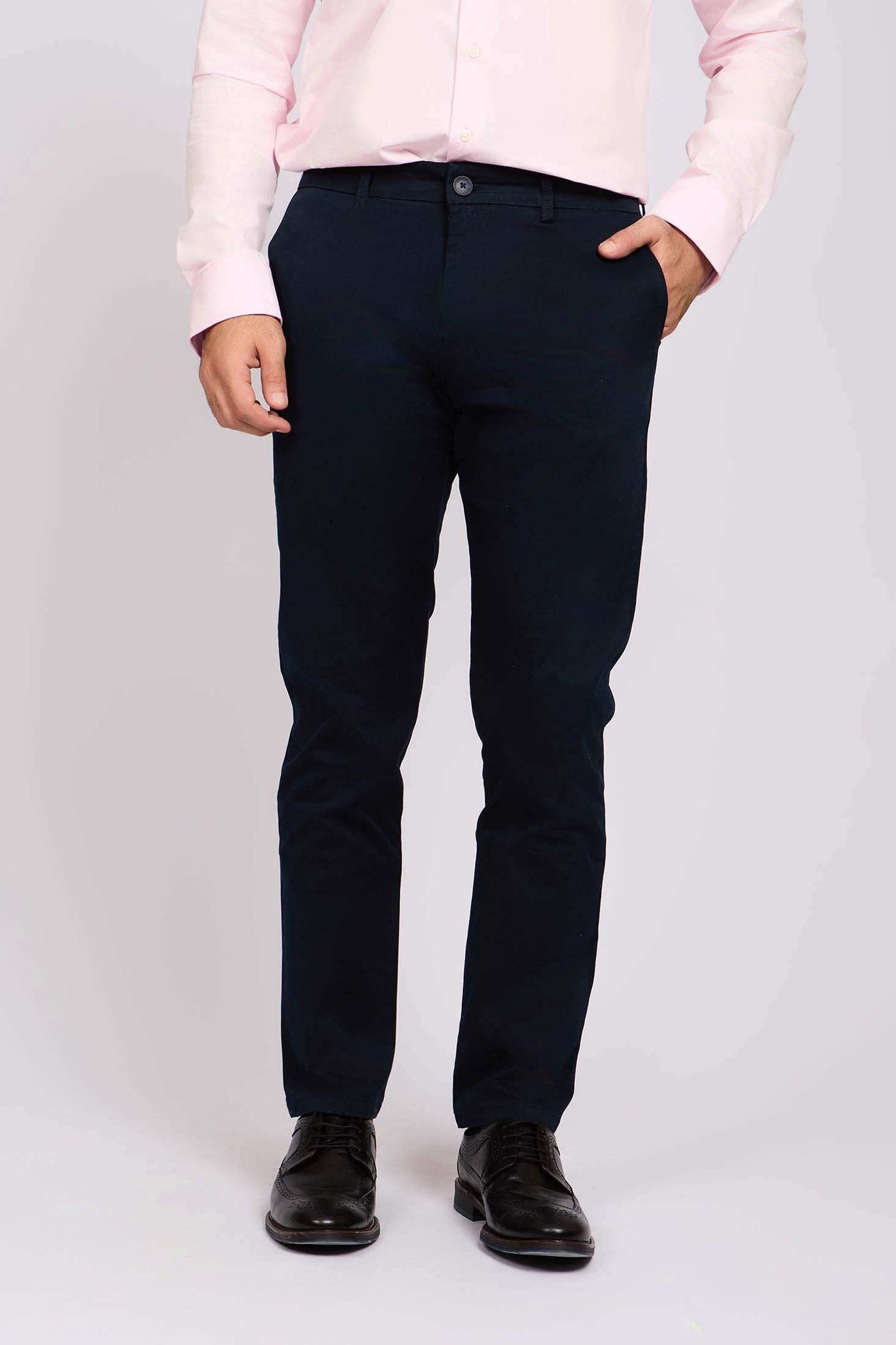 Men Regular Fit Pant - Navy