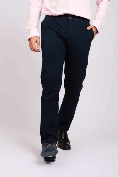 Men Regular Fit Pant - Navy